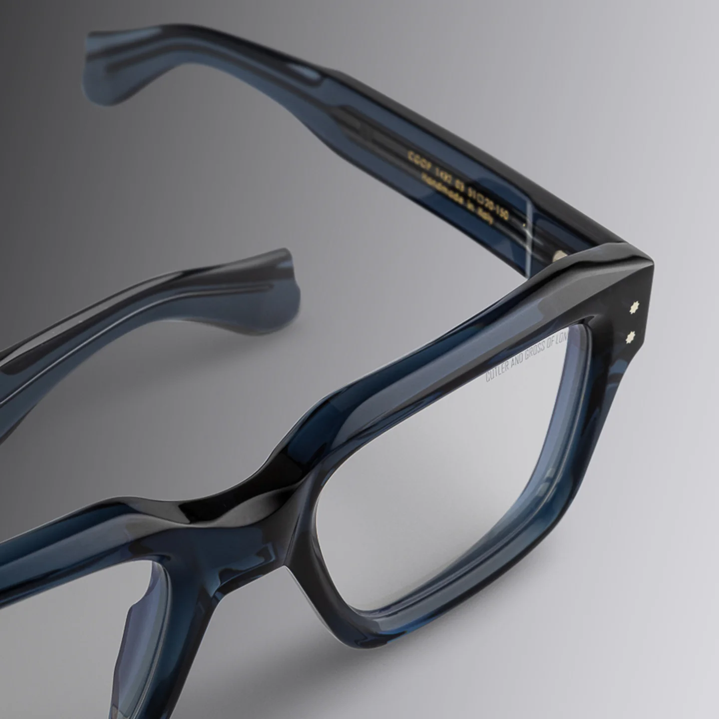 Cutler and Gross 1432 Square Optical Frames - Side View