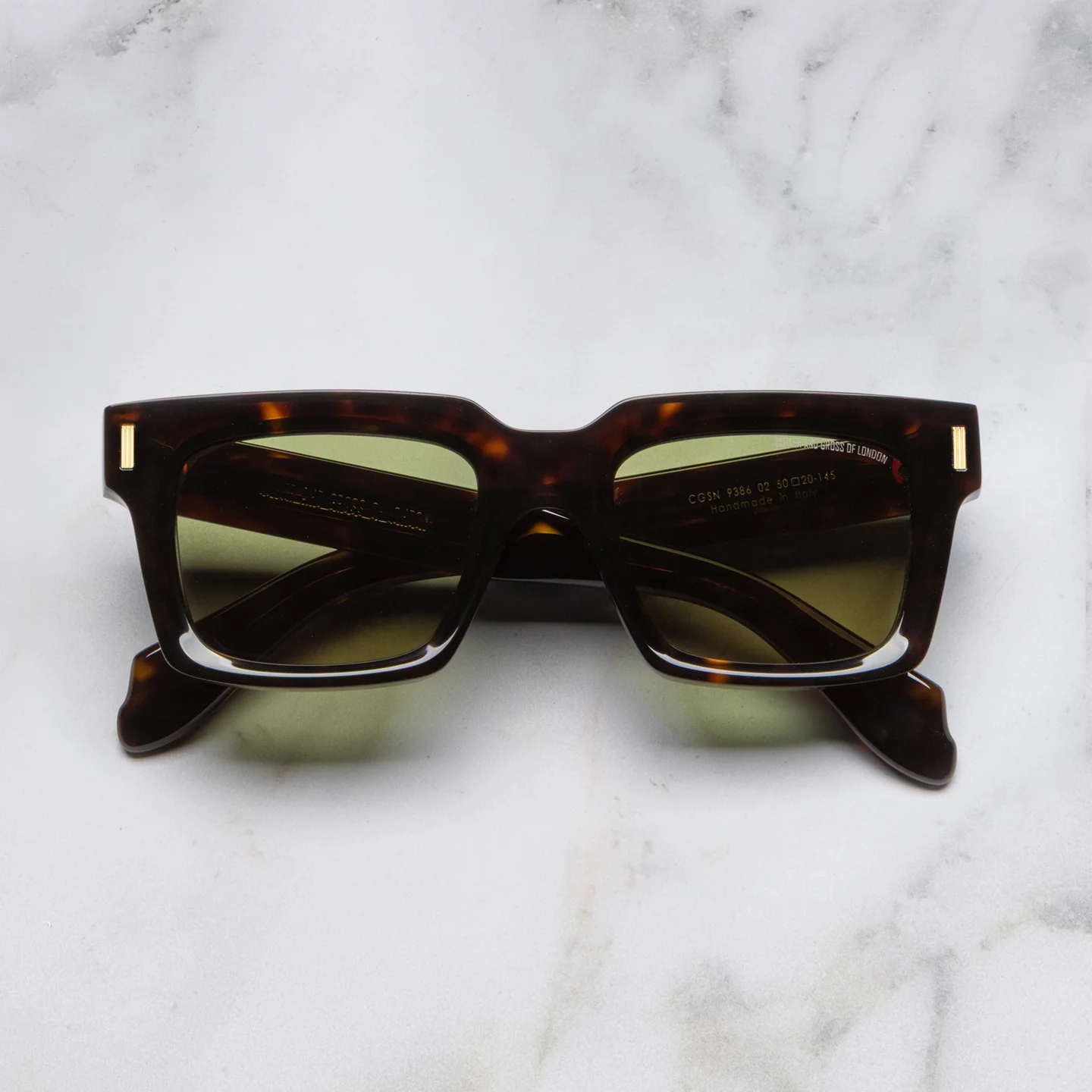 Cutler and Gross 9386 Square Sunglasses - Side View