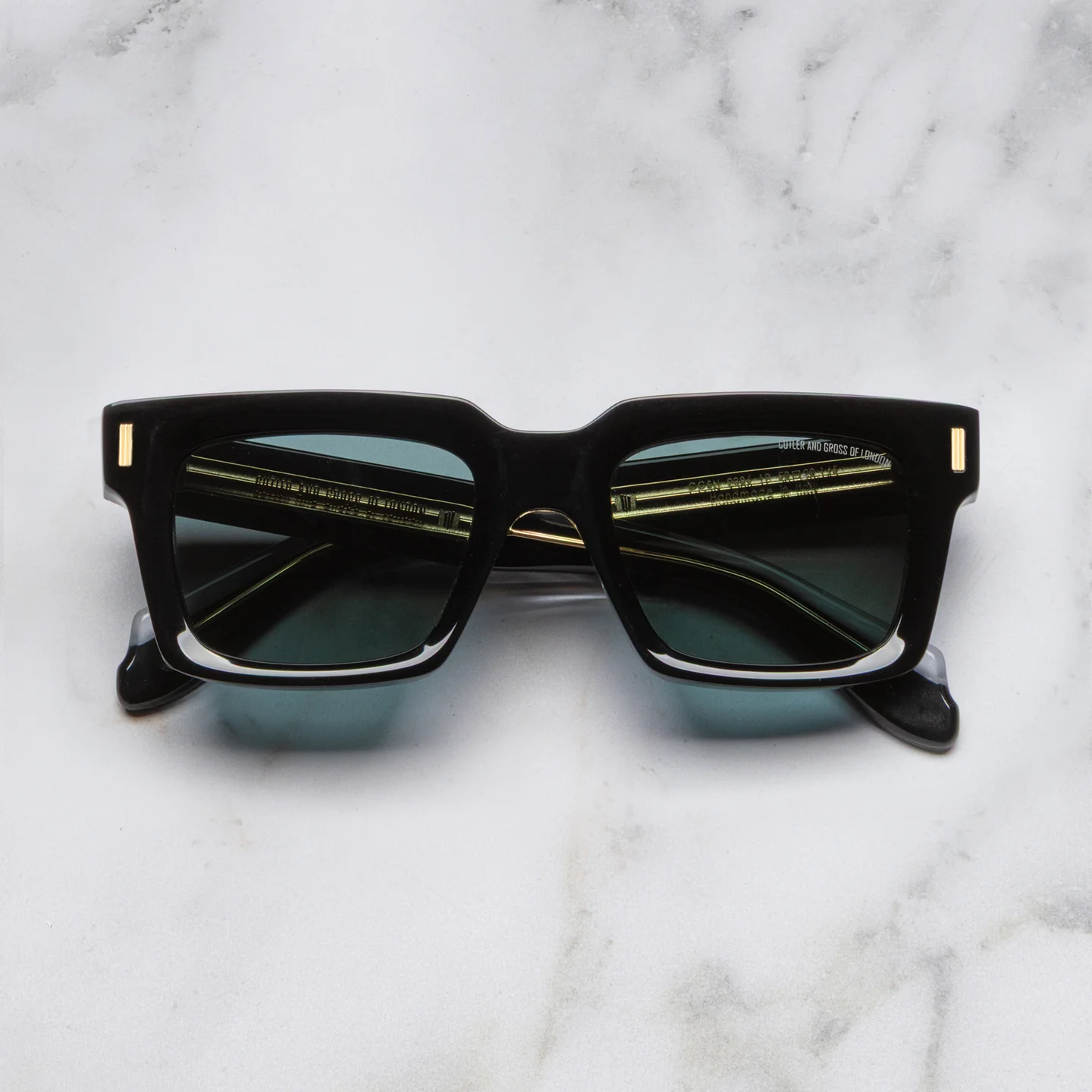 Cutler and Gross 9386 Square Sunglasses - Detail View