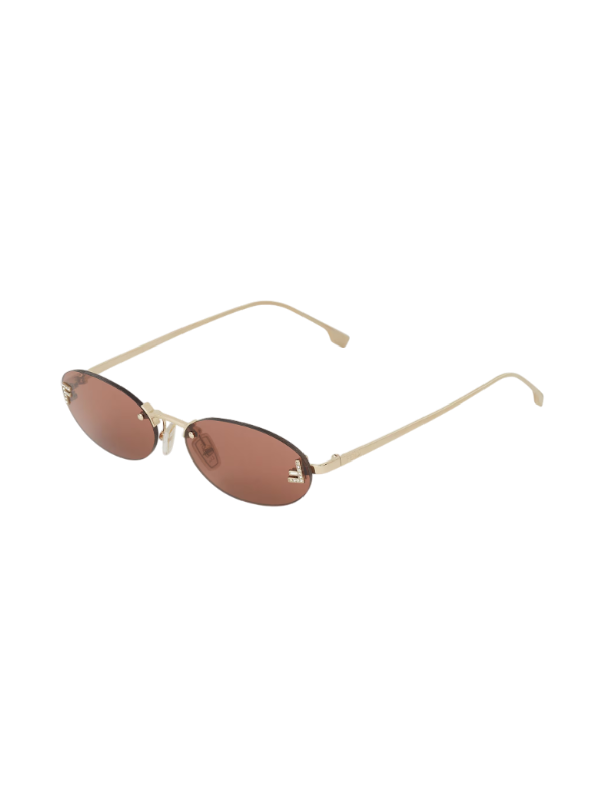 FENDI FE4075US Crystal Oval Sunglasses - Side View