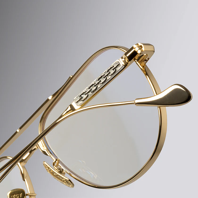Cutler and Gross GFOP_018 Aviator Optical Frames - Detail View