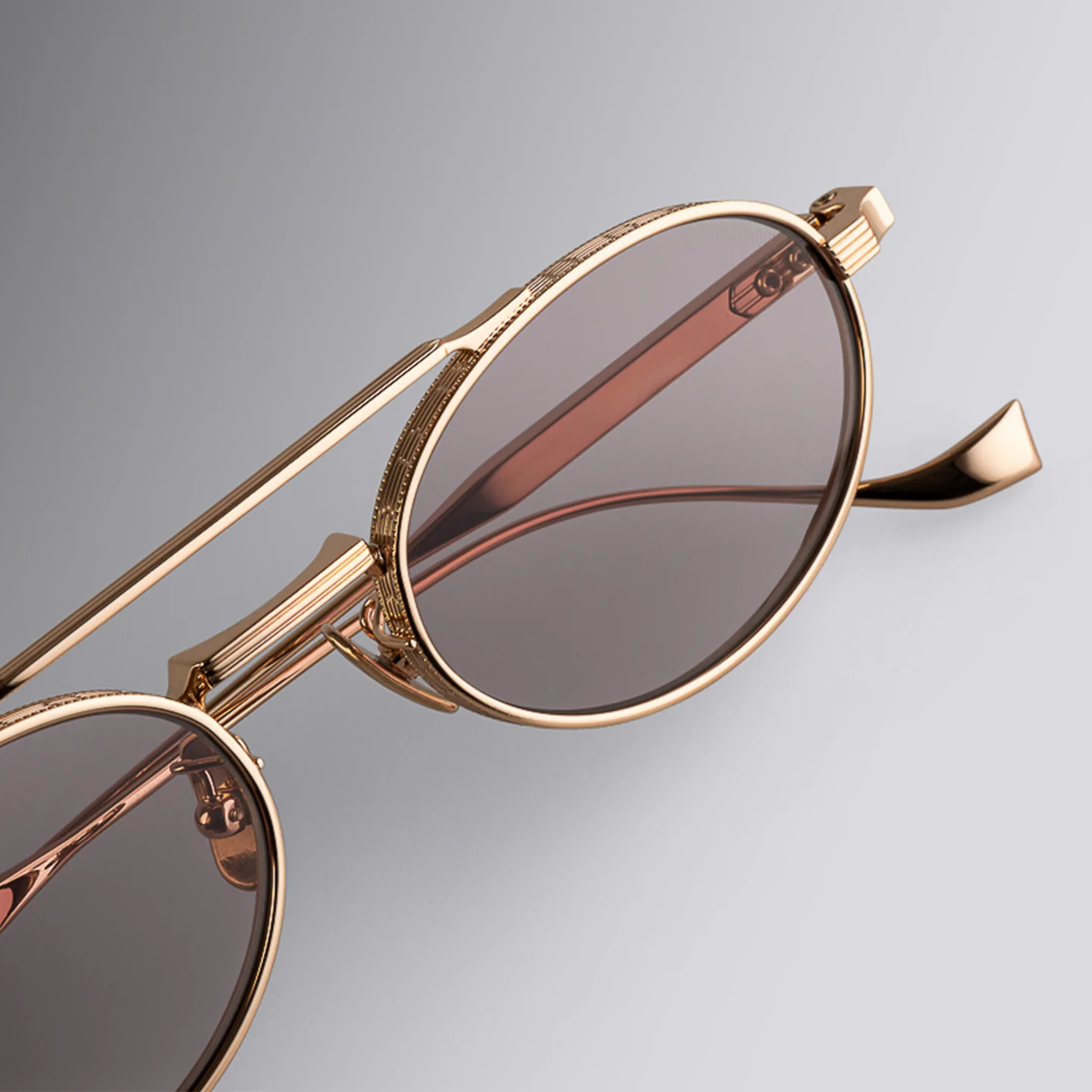 Cutler and Gross 1427 Oval Sunglasses - Detail View