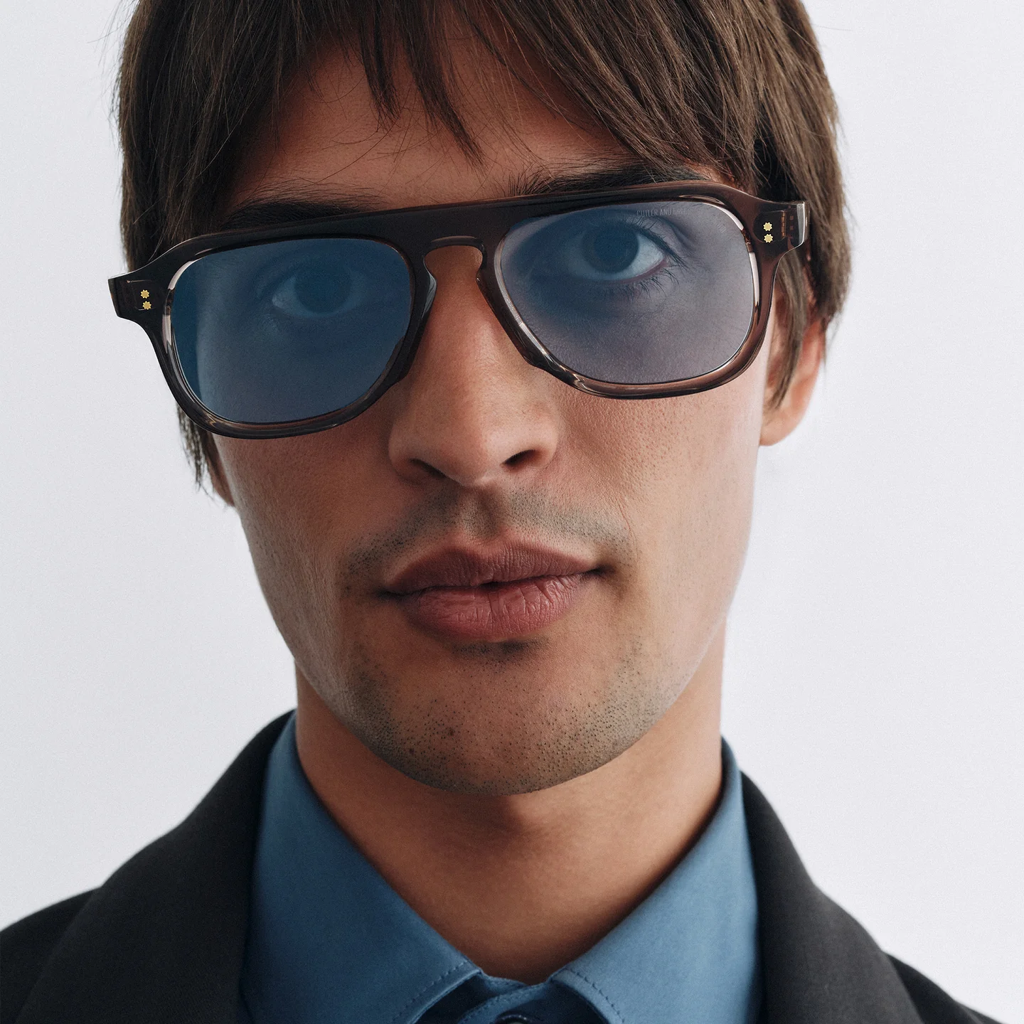 Cutler and Gross GR14 Aviator Sunglasses - Detail View