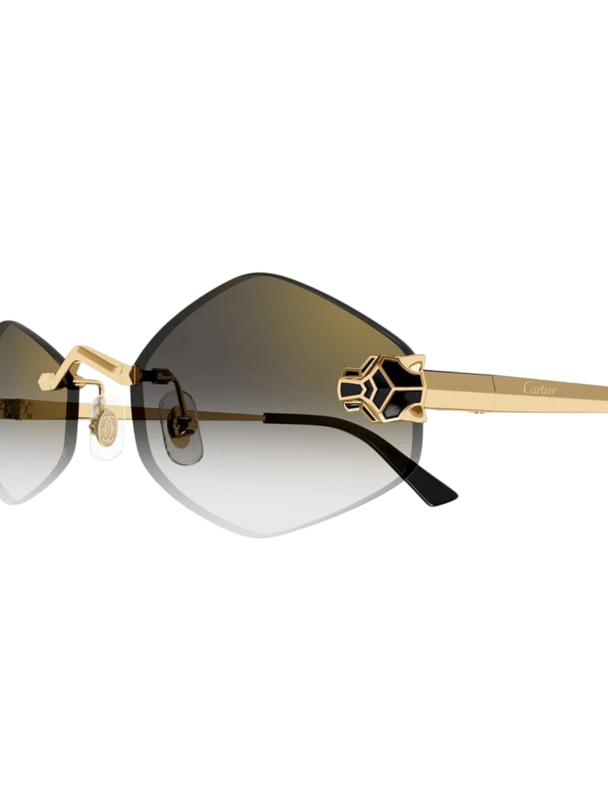 Cartier CT0433S Panthére de Cartier Rimless Sunglasses - Detail View