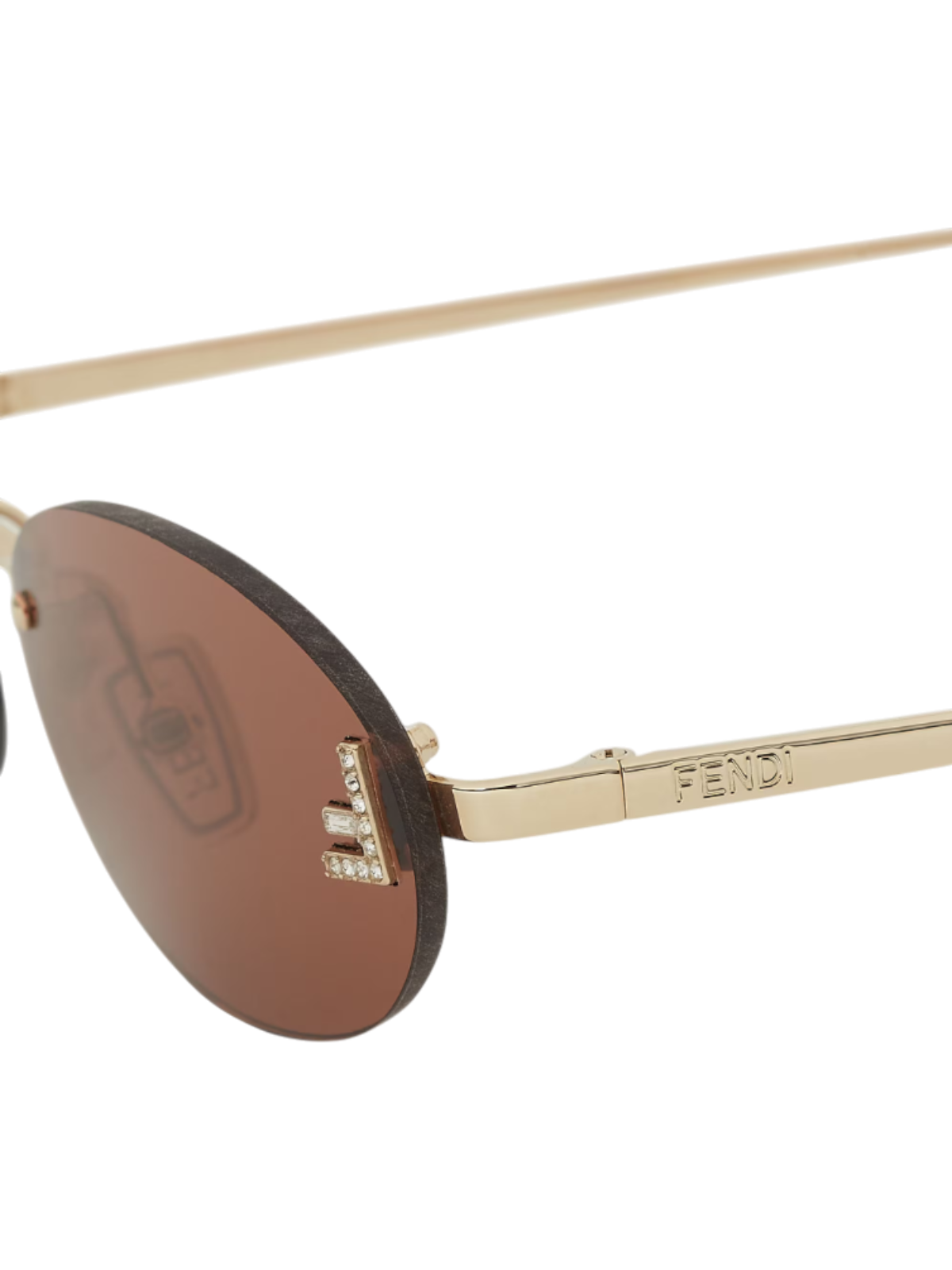 FENDI FE4075US Crystal Oval Sunglasses - Detail View