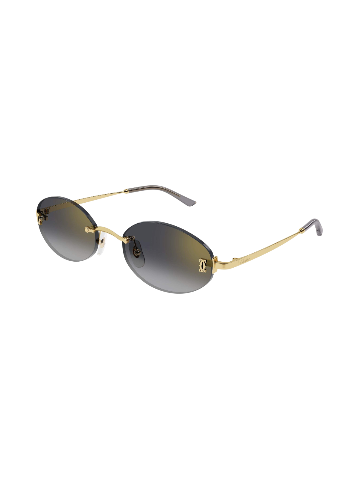 Cartier CT0592 Rimless Oval Sunglasses - Side View