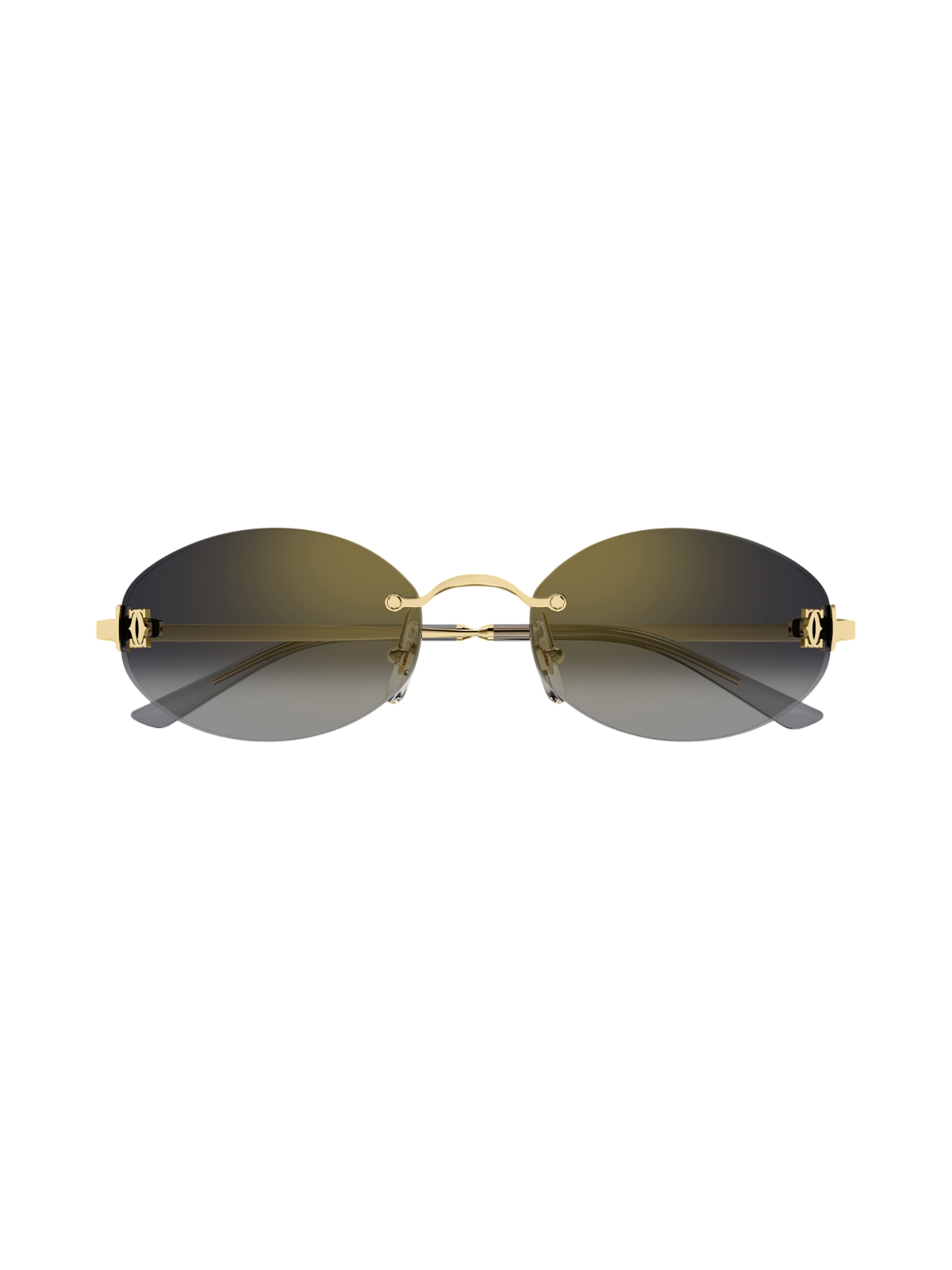Cartier CT0592 Rimless Oval Sunglasses